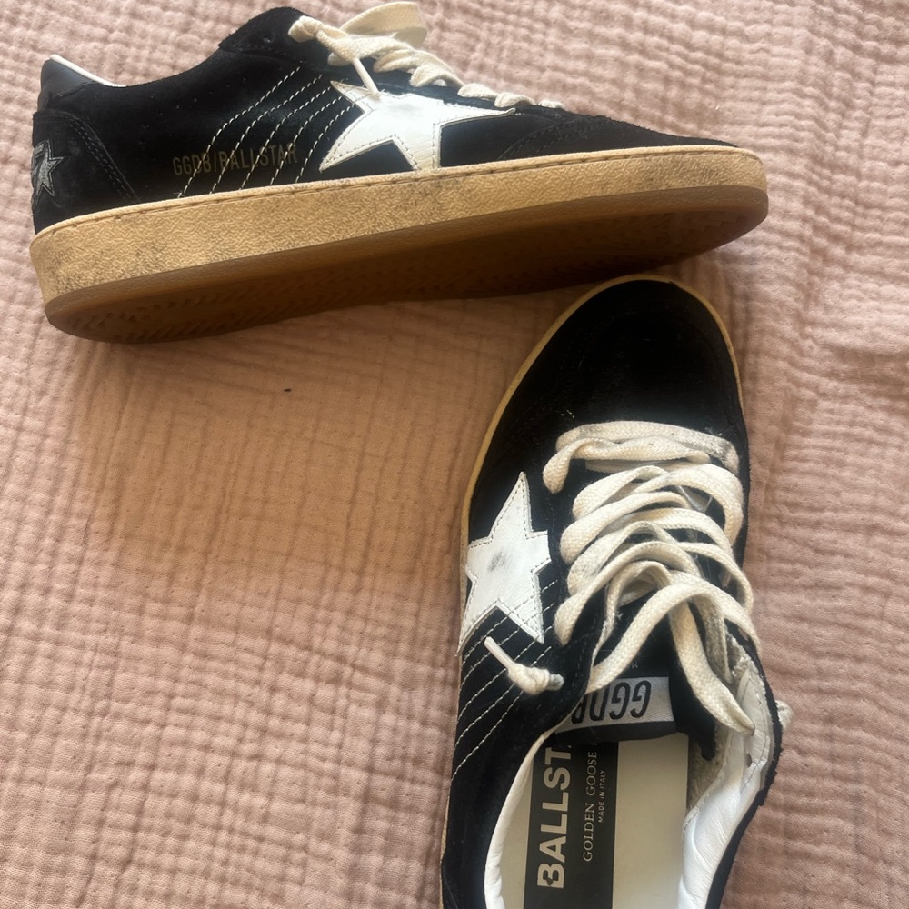 Golden Goose Black and White Star Sneakers